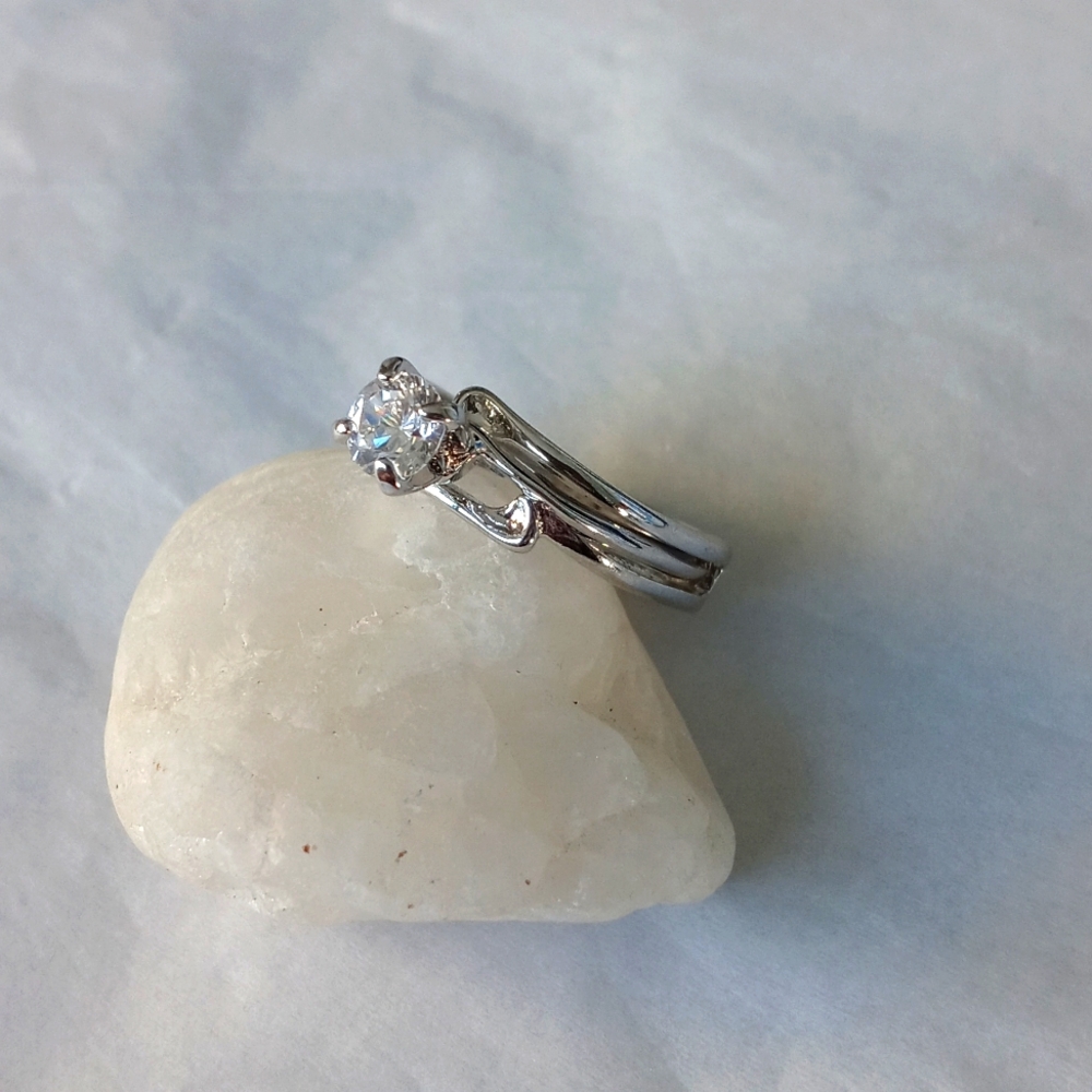 Wedding Ring Solitaire With Ring Jacket 5.25 - image 1